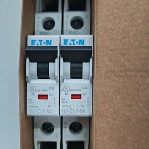 Eaton Moeller FAZ-C10/1-NA 1P 1A 277VAC MCB <b>Plastic</b> <b>Enclosure</b> Rail Mounting - Product Image 2