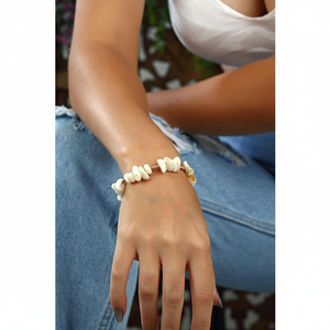 Azuris Elegant 925 Sterling Silver Mother of Pearl Turkey Bracelet Stylish Bangle - Product Image 2