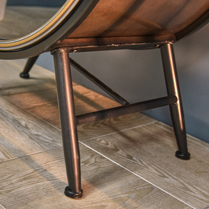 ตู้เก็บของ 5 ชั้น สไตล์วินเทจอินดัสเทรียลรักษ์โลก ยี่ห้อ ART NEST รุ่น Farmhouse พร้อมบานกระจกทรงวงรี สีดำ เหมาะสำหรับห้องนั่งเล่น - Product Image 6