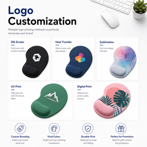 Alfombrilla de Ratón Ergonómica con Reposamuñecas, Logotipo Personalizado, Espuma Viscoelástica, Base de Goma Antideslizante, Soporte Suave, Alfombrilla de Escritorio para Oficina, Venta al Por Mayor - Product Image 2