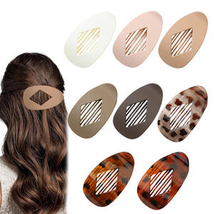 Pinzas de pelo planas para mujer-Pinzas de garra planas mate grandes Clips de garra de sujeción fuerte para mujer - Product Image 1