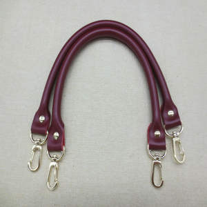 Bolso de cuero de vaca con asa, hebilla colgante, correa para el cinturón, color marrón y negro, 40cm, venta al por mayor - Product Image 4