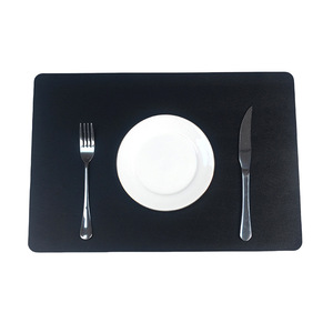 Set de table rectangulaire élégant en cuir PU de designer, style Zen Asiatique, coins arrondis, facile à nettoyer, pour restaurant, hôtel, maison, Laiyue Made - Product Image 2