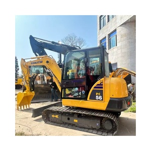 รถขุดไฮดรอลิกตีนตะขาบ KOMATSU PC56-8 มือสอง ขนาด 5 ตัน รถขุดขนาดเล็ก เครื่องจักรก่อสร้างมือสองสำหรับขาย - Product Image 1