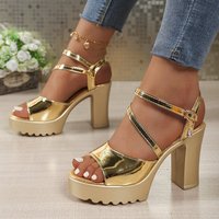 Sandales compensées grande taille pour femme, collection été 2026, à plateforme, avec empeigne en lin et semelle intermédiaire en PVC