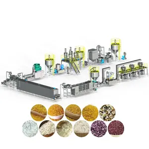 Máquina automática de fazer arroz artificial, extrusora de arroz artificial, linha de produção de arroz artificial