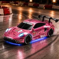 Voiture de course RC à l'échelle 1:43, 2.4G, 4 roues motrices, gyroscope, semi-proporcional, phares et feux arrière LED, 4 suspensions, pneus de drift