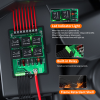 Boîtier de fusibles et de relais universel 12V pour automobile, 6 voies, étanche avec lumière LED, pour bateau, camping-car, automobile, vente en gros OEM