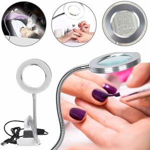 Lámpara de Mesa USB LED con Clip, Lámpara de Escritorio para Maquillaje y Belleza con Lupa de Ocho Aumentos, Lámpara de Escritorio Circular - Product Image 3