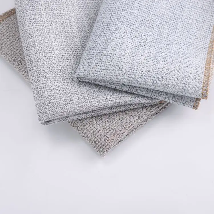 Wholesale 100% Polyester Melange Heather Colors Wool Cashmere Fabric Plain Weaved Sofa Fabric Upholstery