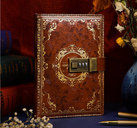 Carnet de mots de passe vintage personnalisé B6 avec serrure, carnet créatif, carnet d'étudiant, papeterie, carnet
