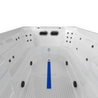 Spa de natation moderne portable en acrylique et fibre de verre avec jacuzzi, écologique, forme rectangulaire, système de contrôle GECKO, pompe à eau