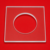 Plaque de verre de quartz en silice fondue de forme personnalisée, découpée et perforée, fenêtre d'observation optique JGS2 JGS3 polie