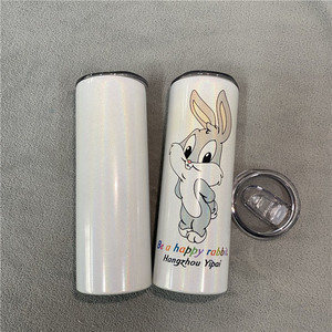 BPA Free EE. UU. Almacén Blanco Sublimación en blanco Brillo 20oz Bebida aislada Taza alta delgada Vaso de agua Mismo ancho de arriba y abajo - Product Image 2