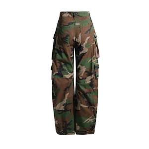 Nuevo camuflaje suelto de alta calidad logotipo personalizado 6 bolsillos hombres <span class=keywords><strong>Milita</strong></span> pantalones de carga apilados masculinos - Product Image 6