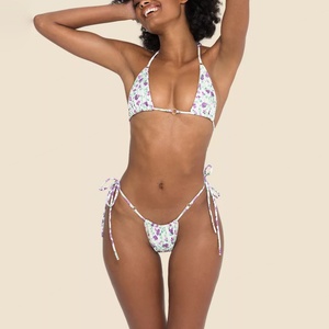 Factory Price Sexy New Design Push up Solid 2 Piece Set Pink <b>Bikini</b> OEM Service Women's Quick Dry - Product Image 1