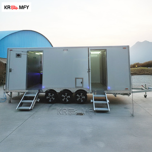 ห้องน้ำเคลื่อนที่แบบพ่วง 2 ห้อง ปี 2026 ผลิตจากเหล็กทนทาน พร้อมฝักบัว สำหรับตั้งแคมป์ ใช้งานกลางแจ้ง หรูหรา เหมาะสำหรับใช้ในสวนสาธารณะ - Product Image 1