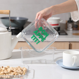 Juego de recipientes para comida con diseño de dibujos animados, forma irregular, plato pequeño transparente para refrigerios, pasteles, frutas, uso en hoteles, café y té. - Product Image 2