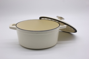 หม้อซุปเหล็กหล่อเคลือบสำหรับทำอาหารในเตาอบแบบดัตช์ - Product Image 4