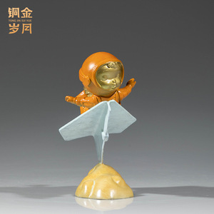 Adorno de Latón con Diseño de Hada Voladora, Forma Irregular, Estilo Contemporáneo, para Sala de Estar, Regalo de Cumpleaños, de Copper Art Workshop - Product Image 5