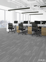 Dalles de moquette grises robustes de 6 mm, lavables, amorties, antistatiques, 33*100 cm, modulaires, pour bureaux, avec support stable en PE