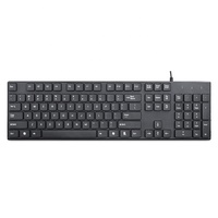 Clavier USB filaire QWERTY pleine taille 104/105 touches clavier d'affaires mince chocolat muet ordinateur K-193