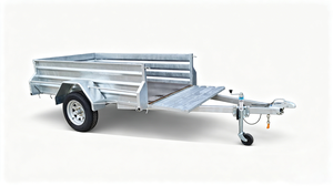 Remolque de Caja Galvanizado de 7x4 pies con Luces LED y <span class=keywords><strong>Rueda</strong></span> de Apoyo, <span class=keywords><strong>Carro</strong></span> Volquete para ATV de Bajo Consumo para Uso Agrícola - Product Image 4