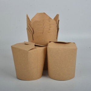 Caja Cuadrada Kraft para Sopa Udon Tailandesa, Desechable, Biodegradable, Blanca, con Recubrimiento UV, Reciclada, 1250 ml, 16 oz, Venta al Por Mayor Ecoway - Product Image 2