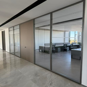 Système de cloisons en <span class=keywords><strong>verre</strong></span> préfabriquées modulaires pour bureaux, installation facile, cloisons amovibles pour bureaux commerciaux flexibles - Product Image 3