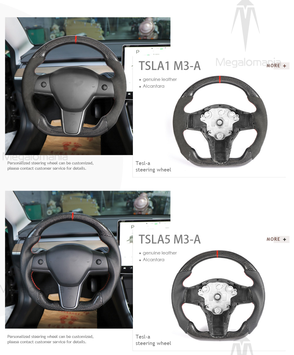 Full Leather Yok-e Steering Wheel For Tesla Model-3 Y X S 2017 2018 2019 2020 2021 2022 Custom Leather