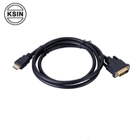 Convertisseur HDMI vers DVI bi-direction DVI-D, 24 + 1 câble adaptateur HD 1080P, pour Xbox, PS4, HDTV, LCD, DVD, mâle vers HDMI