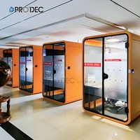 Cabine vocale isolée préfabriquée personnalisée à 4 places pour diffusion en direct