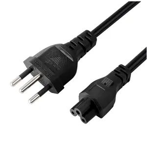 Enchufe de Brasil para portátil, Cargador Universal de 3 pines, cable de alimentación de CA para