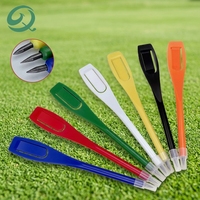Logo personnalisé d'usine crayon de golf crayons de score de golf en plastique avec pinces à gomme 2H stylos marqueurs pour réunion de jeux de sport