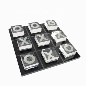 Juego de acrílico Tic Tac Toe con piezas de juego transparentes, decoración perfecta para mesa de centro y juego para la familia - Product Image 1