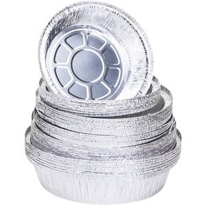 8 9 10 12 pouces jetable rond en aluminium feuille à emporter conteneur Fast Food emballage boîte déjeuner plats plateau <span class=keywords><strong>vaisselle</strong></span> avec couvercle - Product Image 6