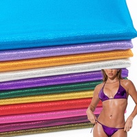 Tissu de maillot de bain en polyamide et élasthanne, imprimé sur mesure, pailleté, extensible dans les quatre sens, avec feuille métallique irisée, pour fêtes et bikinis