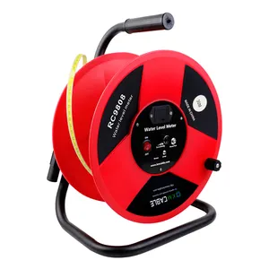 KMCABLE RC9808 30M-300M Range 14MM Prode Long Depth Measure Well Dipper steel Tape with Battery alarm Water Level Meter