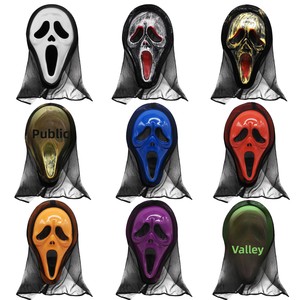 Masque en latex d'horreur pour Halloween, Scream 6, effrayant, Grim Reaper, costume COS, accessoires fantômes pour enfants - Product Image 5