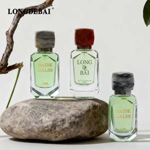 Botellas de Perfume Vacías de Vidrio Transparente de Diseño Irregular de Lujo de 30 ml, 50 ml y 100 ml con Tapa de Plástico - Product Image 3