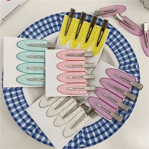 Lot de 4 pinces à <span class=keywords><strong>cheveux</strong></span> sans trace, sans pli, en résine, plates et courbées, pour salon de coiffure, nouvelle mode - Product Image 3