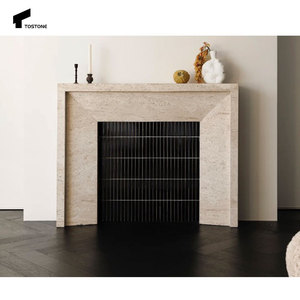Tostone minimalista independiente travertino Natural chimenea para Villa sala de estar dormitorio entrada Interior mate - Product Image 4