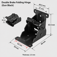 Charnière pliante autobloquante à 90 degrés en acier robuste pour support de table, chaise et mobilier pliant