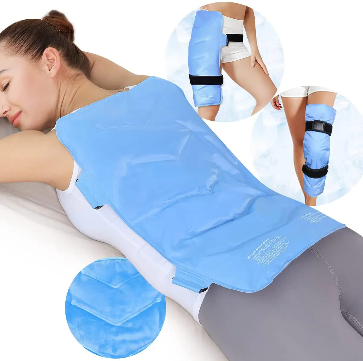 full cover gel cold ice liquid Pain Relief massage Fabric packs Reusable Gel Pack/Heat Wrap for back Shoulder  Neck  Back Hip