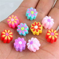 Accessoires pour dreadlocks, coiffures, tresses perlées pour filles, perles en silicone souples colorées en forme de pétale à grands trous, composants de bijoux DIY en vrac