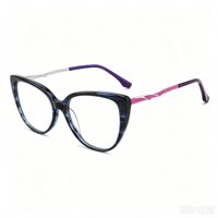 Lunettes de protection anti-lumière bleue en acétate texturé avec branches métalliques exquises, unisexe, pour les loisirs et la vie quotidienne