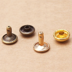 Clous à rivets en alliage de zinc à double tête champignon ouverte, couleur personnalisée, pour vêtements et jeans - Product Image 3