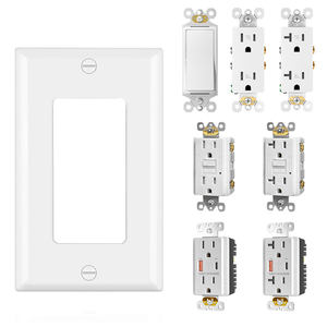 MVAVA CUL認証済み 1/2ギャング ホワイトPC素材 ウォールプレート レセプタクル GFCI WR/TRプラグ 10A 20A 20W PD USB-Cコンセント ウォールスイッチソケット - Product Image 1