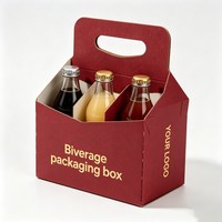 Boîtes à boissons en carton ondulé en gros avec poignée pour bière, jus, boissons, vodka, canettes