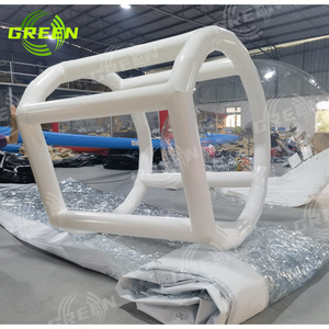Tienda inflable de burbujas de PVC transparente verde, diseño de cúpula de <span class=keywords><strong>Casa</strong></span> emergente para niños para atracciones y <span class=keywords><strong>alquiler</strong></span> de parque de <span class=keywords><strong>piscina</strong></span> - Product Image 4